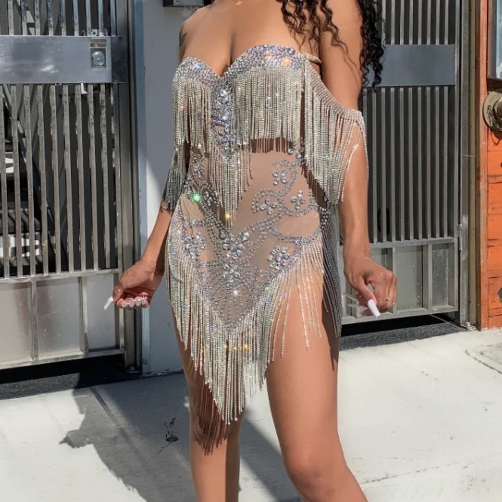 Nude sparkly sequin Dress